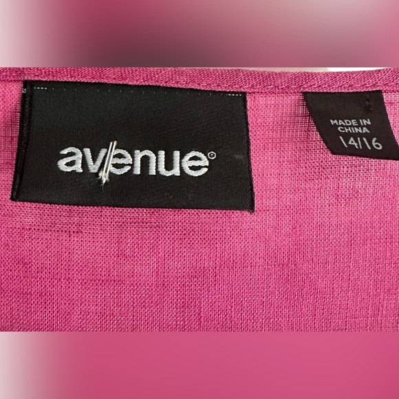 Avenue Beach Cover up Pink Embroidered Women's Top - Picture 3 of 3